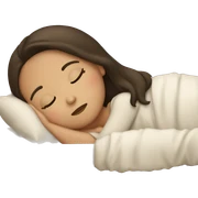 Brunette girl sleeping sticker