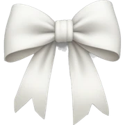 White bow  sticker