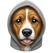 Dog with hoodie  sticker