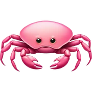 Pink crab sticker