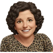 smiling girl in leopard print sticker