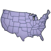 United states map sticker