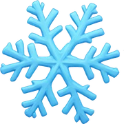 Baby blue snowflake sticker