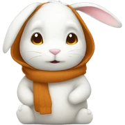 autumn cozy white rabbit sticker
