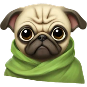 Yoda pug sticker