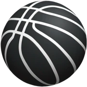 Balon negro básquet  sticker