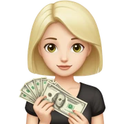 Girl cash sticker