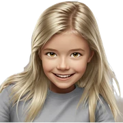 smiling blonde girl portrait sticker