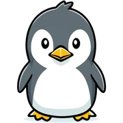 An angry penguin sticker