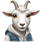 Goat with clothes sticker