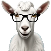 Goat wearing glasses sticker