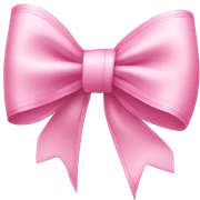 light pink ribbon bow sticker