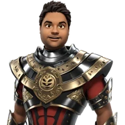 dark-skinned boy in armor sticker