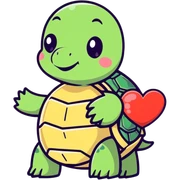 Tortuga enamorada sticker