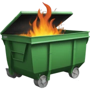 Dumpster fire sticker