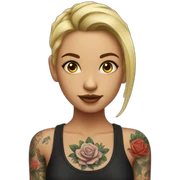 tattoed girl sticker