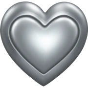 Silver heart sticker