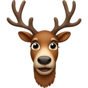 Brown reindeer sticker