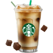 Starbuck ice coffee with ice cubes sticker