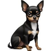 Black chihuahua sitting sticker
