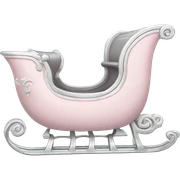 pale pink sleigh with silver  sticker