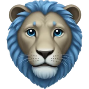 blue lion sticker