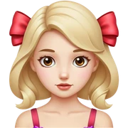 girl with a bow sticker