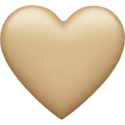 beige heart sticker