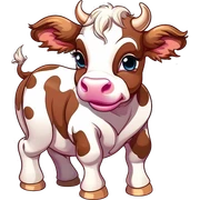 baby cow sticker