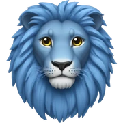 blue lion sticker