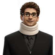 smiling man in formal attire sticker