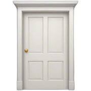closed white door sticker
