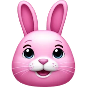 Pink rabbit sticker