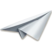 paper airplane sticker
