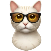 Cat with sunglasses sticker