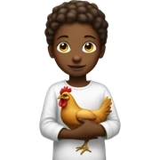 African child hold chicken sticker