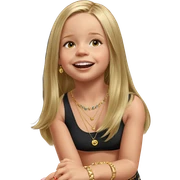 blonde girl with jewelry sticker