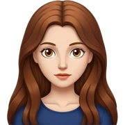 White woman with long brown hair sticker