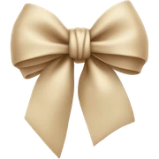 Beige bow sticker