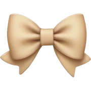 Beige bow sticker