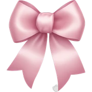 light pink ribbon bow sticker