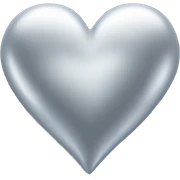 Silver heart sticker