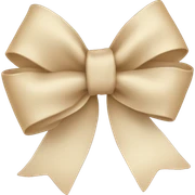 Beige bow sticker
