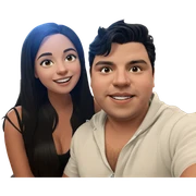 smiling girl with boy selfie sticker