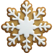 Christmas cookie snowflake shape  sticker