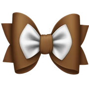 brown bow sticker