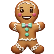 Pastel gingerbread man sticker