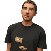 boy in black shirt indoors sticker