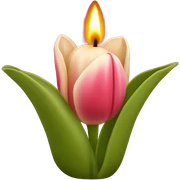 tulipan candle sticker