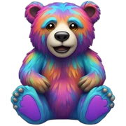 psychadelic bear sticker